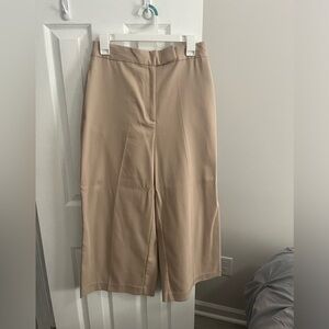 Zara High Waisted Beige Trousers size M